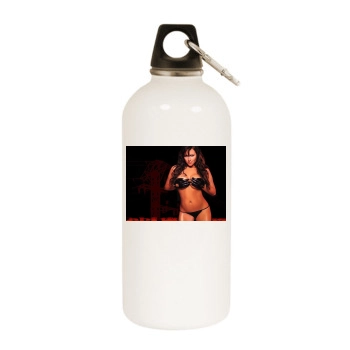 Abi Titmuss White Water Bottle With Carabiner