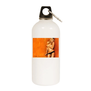 Abi Titmuss White Water Bottle With Carabiner