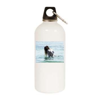 Abi Titmuss White Water Bottle With Carabiner