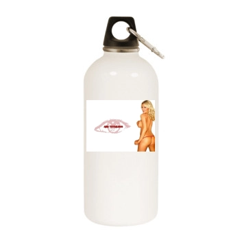 Abi Titmuss White Water Bottle With Carabiner