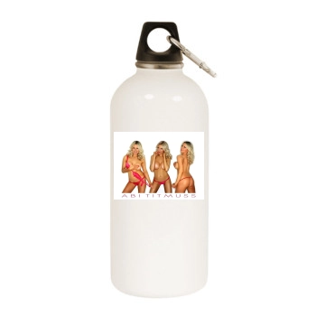 Abi Titmuss White Water Bottle With Carabiner