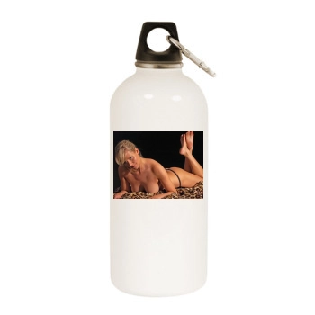 Abi Titmuss White Water Bottle With Carabiner