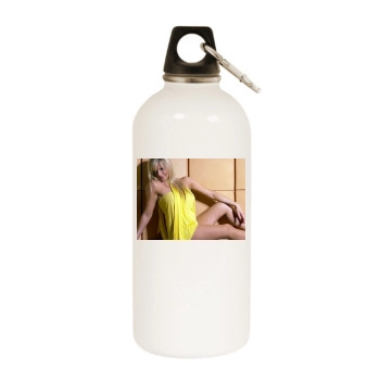 Abi Titmuss White Water Bottle With Carabiner