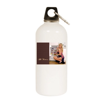 Abi Titmuss White Water Bottle With Carabiner