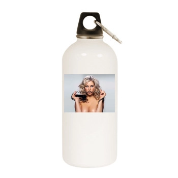 Abi Titmuss White Water Bottle With Carabiner