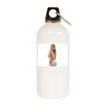 Abi Titmuss White Water Bottle With Carabiner