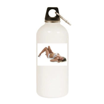 Abi Titmuss White Water Bottle With Carabiner