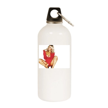 Abi Titmuss White Water Bottle With Carabiner