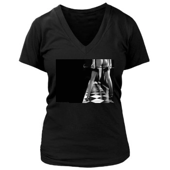 Adriana Lima Women's Deep V-Neck TShirt