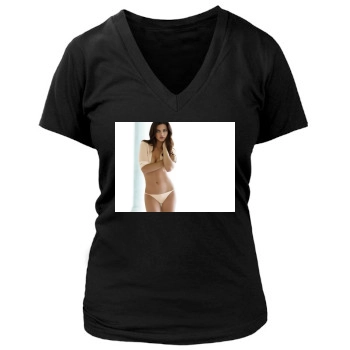 Adriana Lima Women's Deep V-Neck TShirt