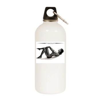 Aisha Tyler White Water Bottle With Carabiner