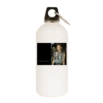 Aisha Tyler White Water Bottle With Carabiner