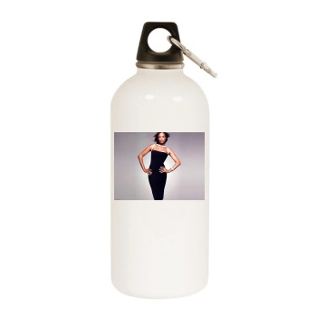 Aisha Tyler White Water Bottle With Carabiner