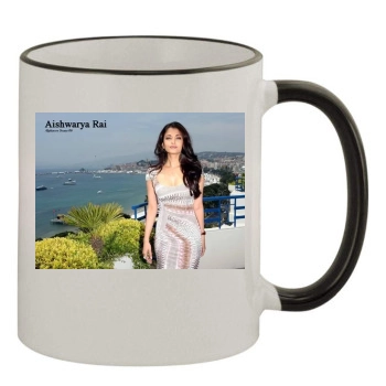 Aishwarya Rai 11oz Colored Rim & Handle Mug