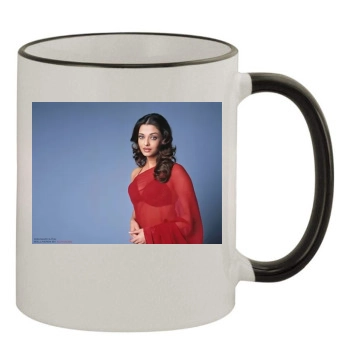 Aishwarya Rai 11oz Colored Rim & Handle Mug