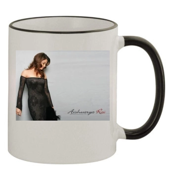 Aishwarya Rai 11oz Colored Rim & Handle Mug