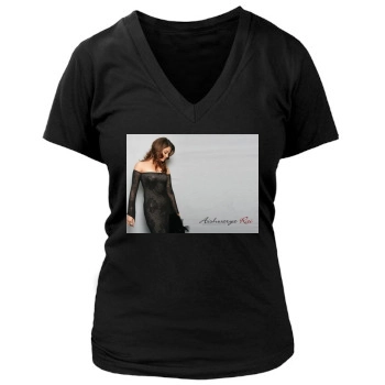 Aishwarya Rai Women's Deep V-Neck TShirt