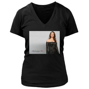 Aishwarya Rai Women's Deep V-Neck TShirt