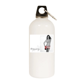 Alessandra Ambrosio White Water Bottle With Carabiner