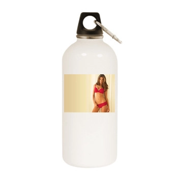 Alessandra Ambrosio White Water Bottle With Carabiner