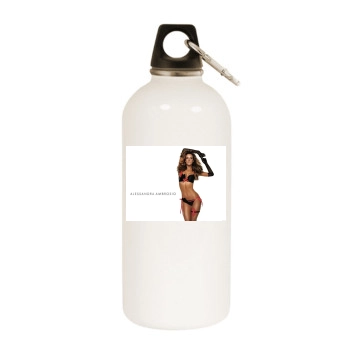 Alessandra Ambrosio White Water Bottle With Carabiner