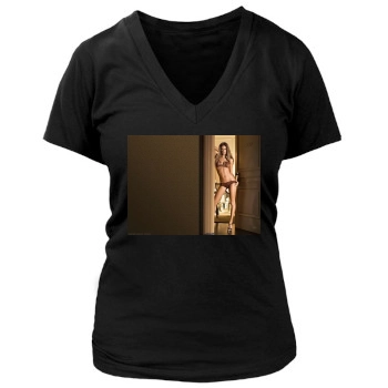 Alessandra Ambrosio Women's Deep V-Neck TShirt