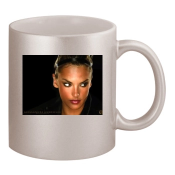 Alessandra Ambrosio 11oz Metallic Silver Mug