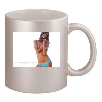 Alessandra Ambrosio 11oz Metallic Silver Mug