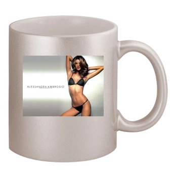 Alessandra Ambrosio 11oz Metallic Silver Mug