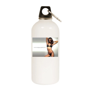 Alessandra Ambrosio White Water Bottle With Carabiner