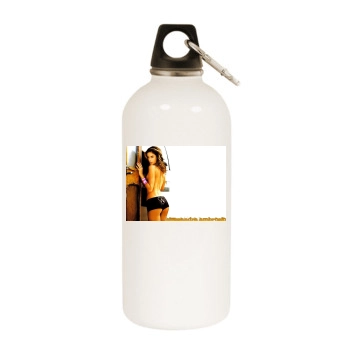 Alessandra Ambrosio White Water Bottle With Carabiner