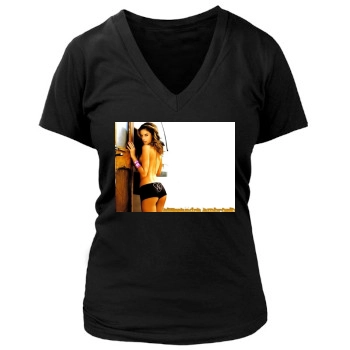 Alessandra Ambrosio Women's Deep V-Neck TShirt