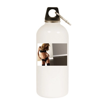 Alessandra Ambrosio White Water Bottle With Carabiner