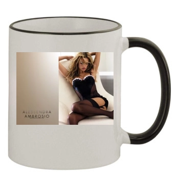 Alessandra Ambrosio 11oz Colored Rim & Handle Mug