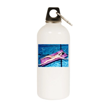 Alessandra Ambrosio White Water Bottle With Carabiner