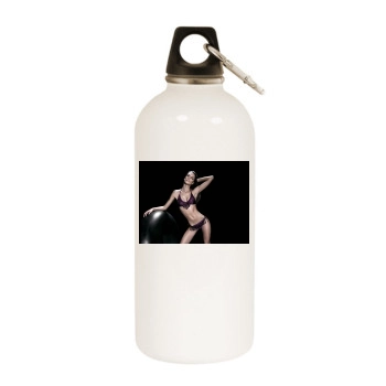 Alessandra Ambrosio White Water Bottle With Carabiner