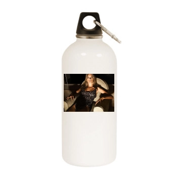 Alessandra Ambrosio White Water Bottle With Carabiner