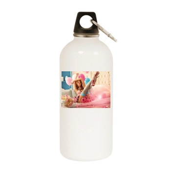 Alessandra Ambrosio White Water Bottle With Carabiner