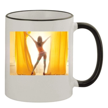 Alessandra Ambrosio 11oz Colored Rim & Handle Mug