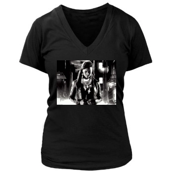 Alexis Bledel Women's Deep V-Neck TShirt