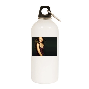 Alexis Bledel White Water Bottle With Carabiner