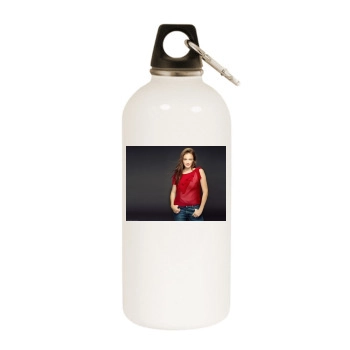 Alexis Bledel White Water Bottle With Carabiner