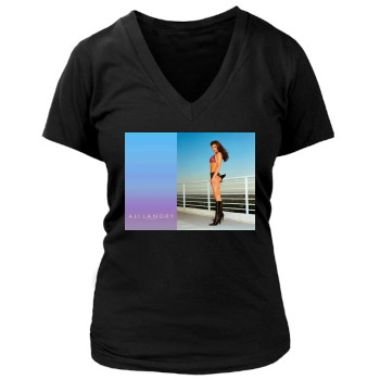 Ali Landry Women's Deep V-Neck TShirt