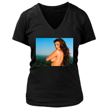 Ali Landry Women's Deep V-Neck TShirt