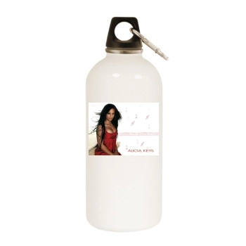 Alicia Keys White Water Bottle With Carabiner