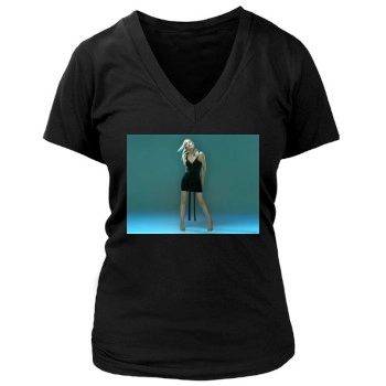 Alicia Silverstone Women's Deep V-Neck TShirt