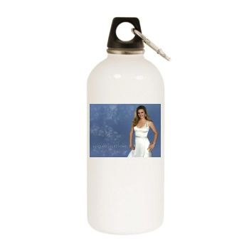 Alicia Silverstone White Water Bottle With Carabiner