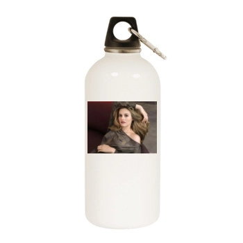 Alicia Silverstone White Water Bottle With Carabiner