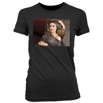 Alicia Silverstone Women's Junior Cut Crewneck T-Shirt