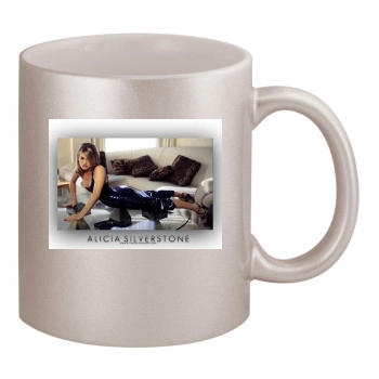 Alicia Silverstone 11oz Metallic Silver Mug